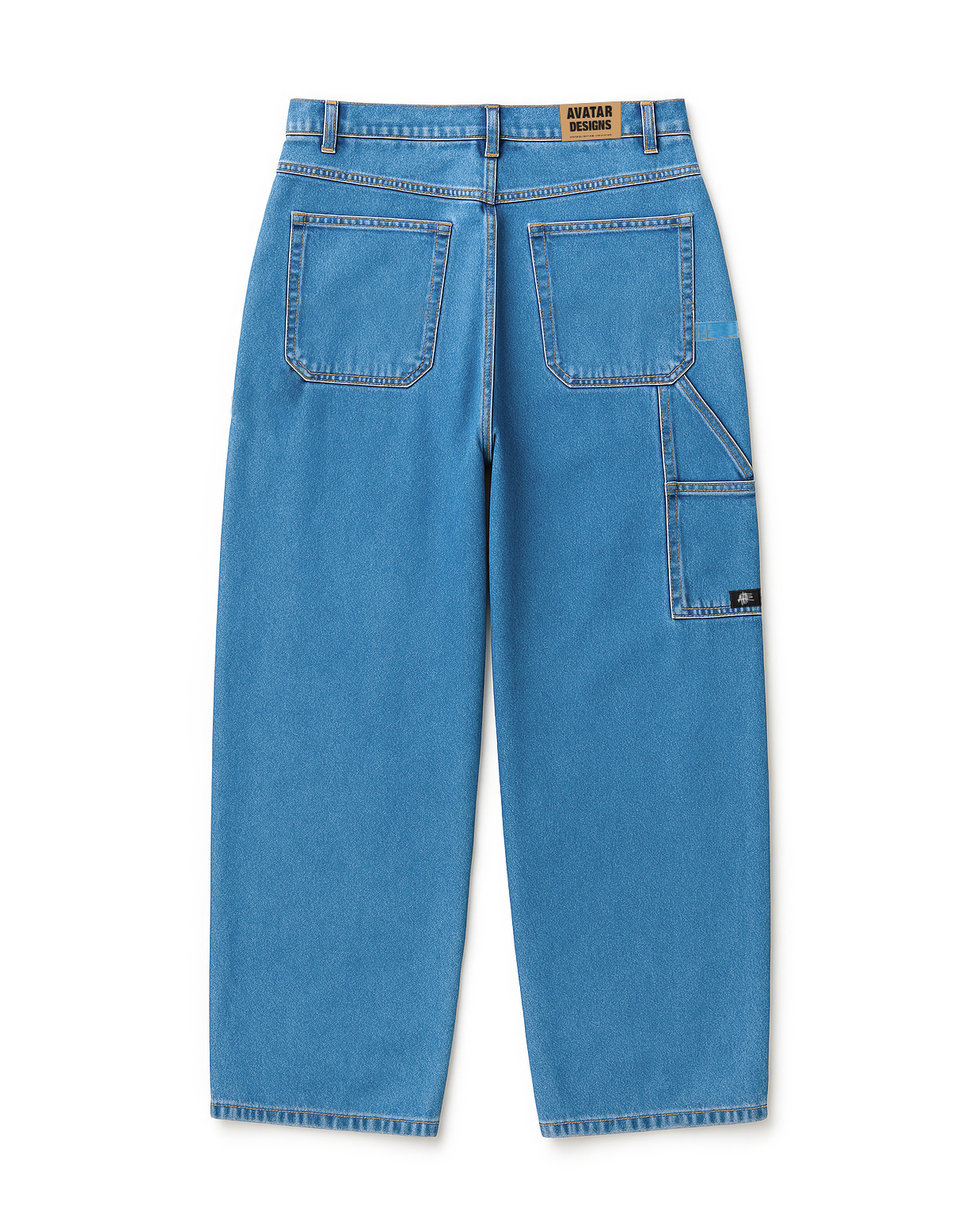Carpenter Baggy Jeans Mid Blue