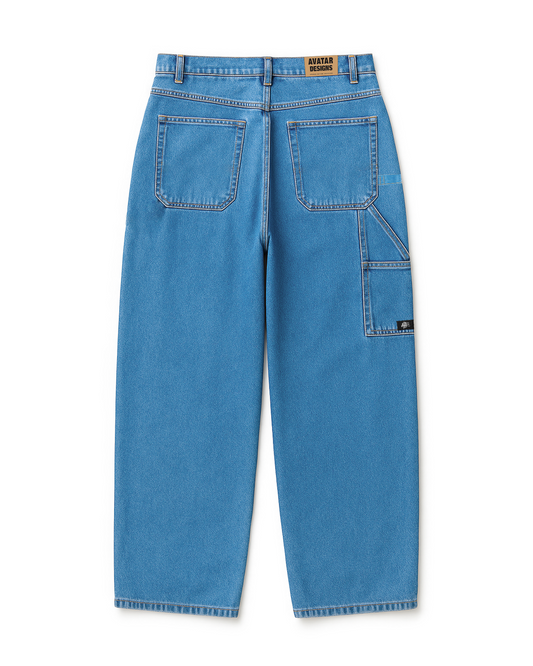 Carpenter Baggy Jeans Mid Blue